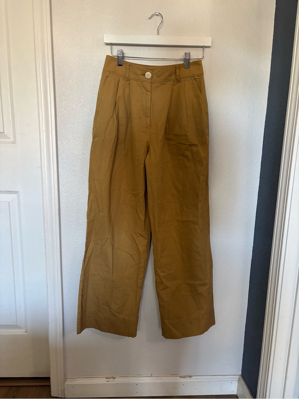LOFT Wide-Leg Trousers in Mustard